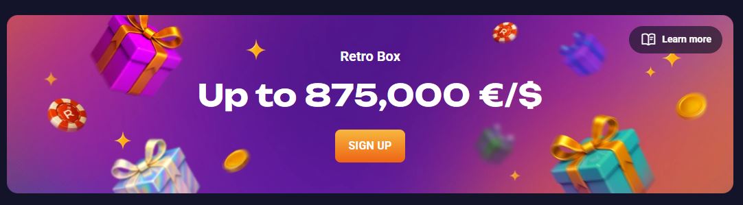 Win up to 875,000 Euro by participating in the Retro Box prize promotion